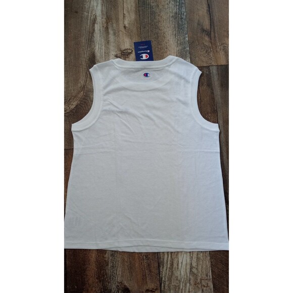 NWT Women's Champion Powerblend Muscle Tee in White, Size Medium - Picture 4 of 6